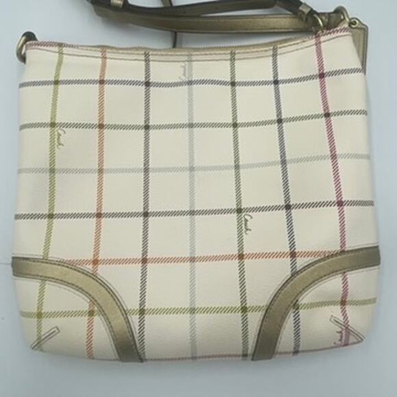 Coach Peyton Tattersall File Crossbody Bag Purse Plaid White Multicolor - Picture 5 of 9